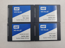LOT OF 4   250 GB WD BLUE INTERNAL SSD SOLID STATE DRIVE SSD166 