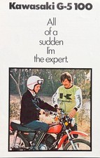 1975 Kawasaki G-5 100 Enduro 4-page brochure-literature OEM G5 - Not Repro