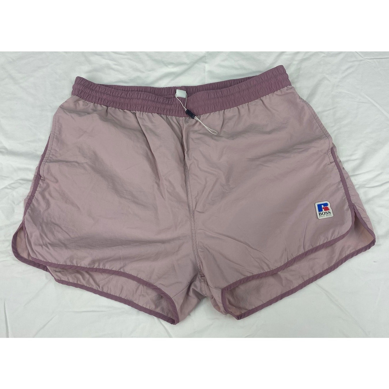 NEW Russell Athletic x HUGO BOSS Jaco Swim nylon mesh 2.5" swim trunks shorts 