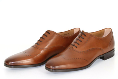 HUGO BOSS Schuhe, Gr. 42 / UK 8 / US 9, Made in Italy, Medium Brown