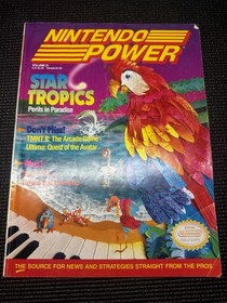 StarTropics (Nintendo NES, 1990) Cart & Nintendo Power magazine no poster.
