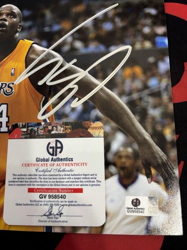SHAQUILLE O'NEAL SIGNED HANDSIGNIERTES 8"X10" FOTO LOS ANGELES LAKERS mit COA! - Bild 2 von 2