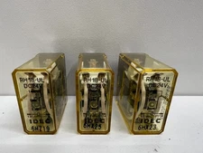 LOT OF (3) NEW OLD STOCK! IDEC 10A 24V COIL RELAYS RH1B-UL-DC24V