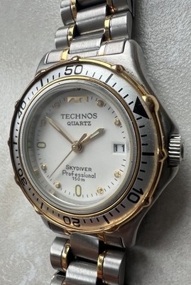 Technos Skydiver Professional Quarz Damen Armbanduhr Batterie neu**läuft*