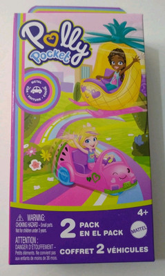 Polly Pocket Pollyville Cars 2 Pack Metal Car By Mattel