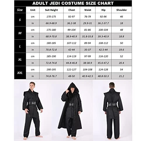 Nuevo Para Hombres Star Wars Caballero Jedi Juegos con disfraces Obi-Wan Kenobi Anakin Skywalker Marrón Foto 3 de 4