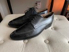SANTONI Breden Black Moc Toe Derby Sz. 8 D - Made in Italy Super Prime — photo 2