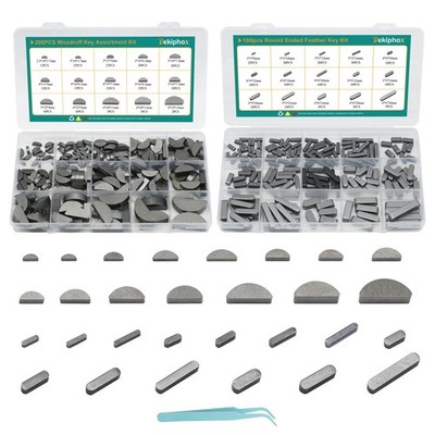 385pcs Metric Woodruff Key Assortment Kit Popular Sizes Include 205PCS Woodru...
