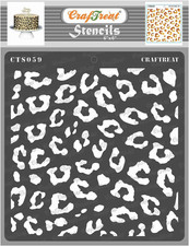 CrafTreat Reusable Cheetah Print Stencil &ndash; 6x6 Inch Cheetah Skin Pattern for Cak