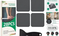 Non Slip Bathtub Stickers 28 PCS Adhesive Anti Slip Shower Stickers for Grey