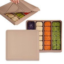 Silicone Baby Food Freezer Tray with Lid Korea - 26oz Stackable Meal Prep Con...