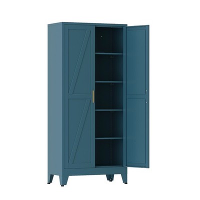 Cofar 71''Metal File Storage Cabinet With 4 Adjustable Shelves,2 Doors For Office