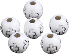 Small round Religious Spacer Beads, 500 Pack Ball Shaped Bead Spacers, 8Mm 1/3