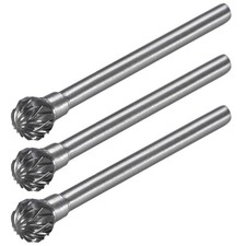 uxcell Tungsten Carbide Rotary Files 1/8" Shank, Double Cut Ball Shape...