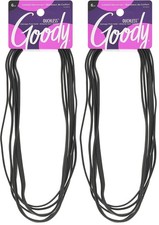 GOODY Women's Ouchless Hairband, 6 6 Count Pack of 2 , Black Thin 6 Ct