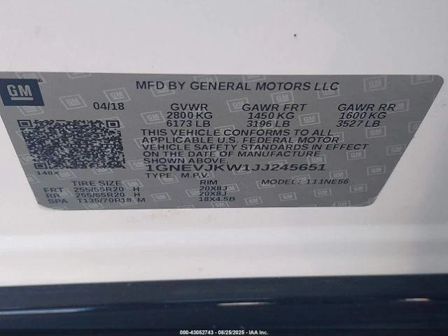 Used Air Cleaner Assembly fits: 2018 Chevrolet Traverse 3.6 Grade A Foto 2 de 4