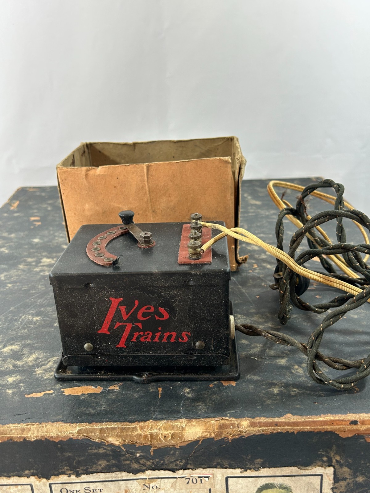 Ives 701 Train Set 3242 Loco + 184 185 186 Cars w/ Transformer Box 1922  Works