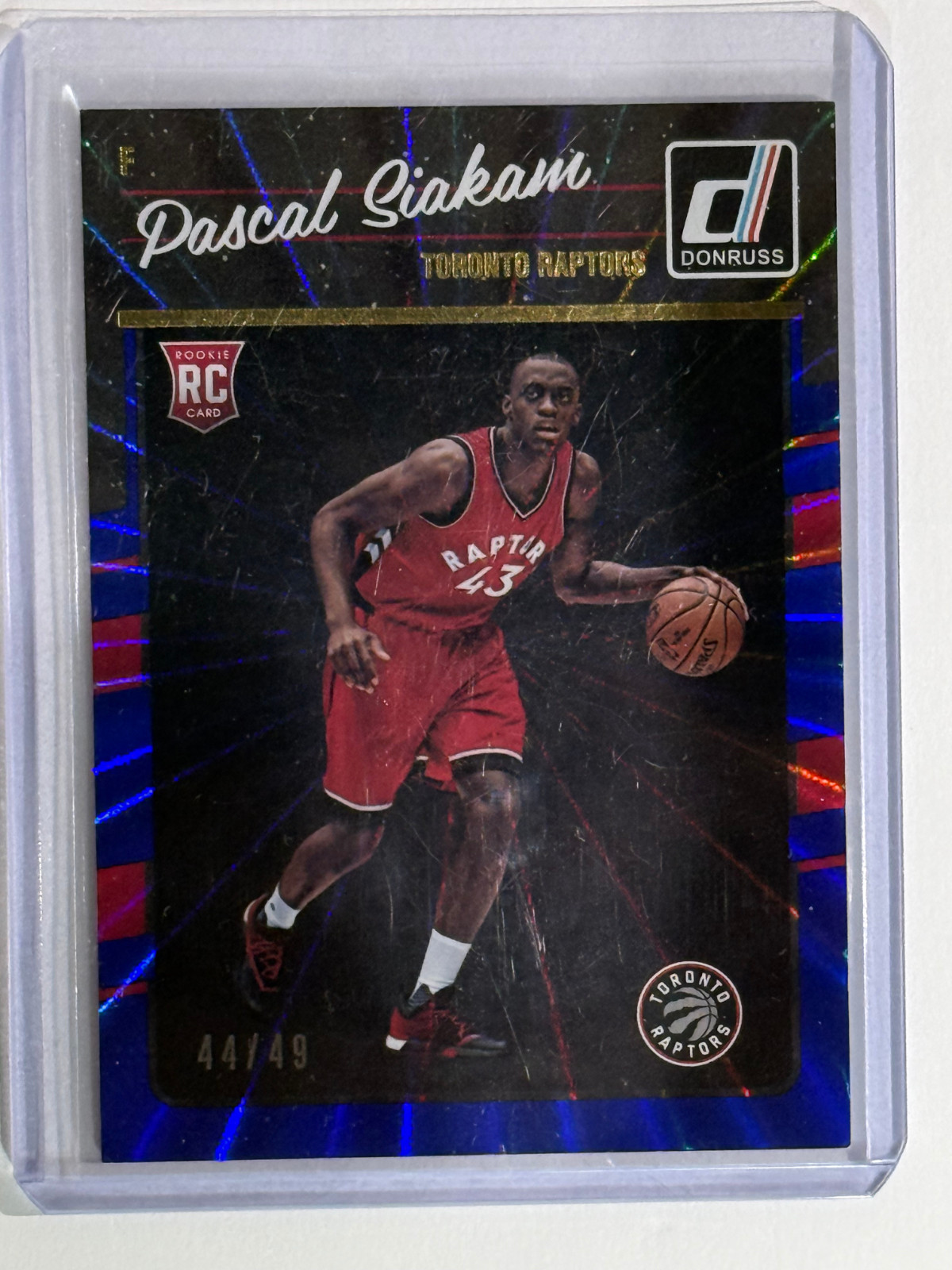 2016-17 Panini Donruss Basketball - Pascal Siakam #171 Holo Blue Laser /49 (RC)