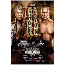 Cody Rhodes vs Randy Orton WrestleMania Vegas WWE Match Poster