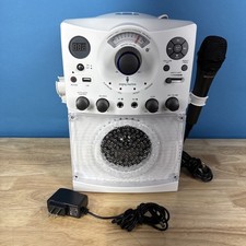The Singing Machine SML385UW Karaoke System - White WORKS GREAT