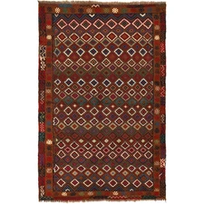 Handmade Afghan Multicolor Tribal Baluchi Wool Rug Hand Knotted 3x5 ft carpet