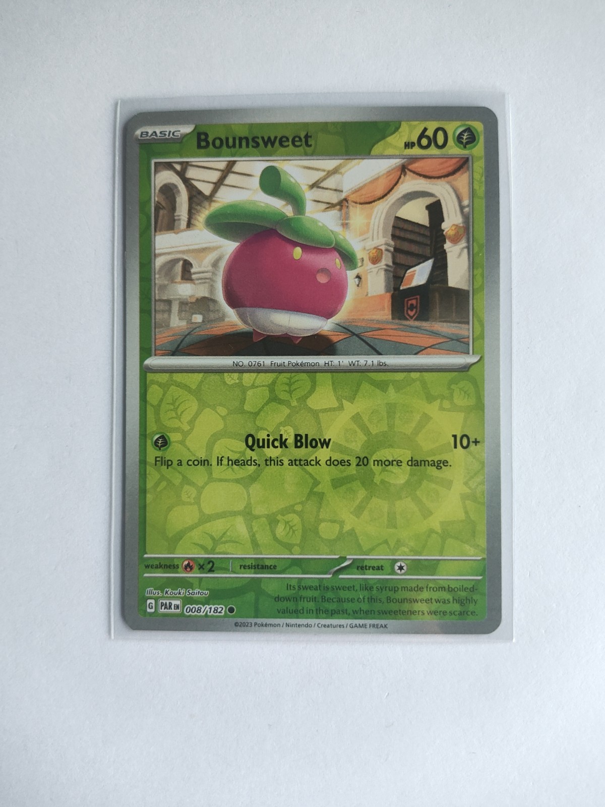 BOUNSWEET 8/182 REVERSE HOLO NM SCARLET & VIOLET PARADOX RIFT POKEMON CARD