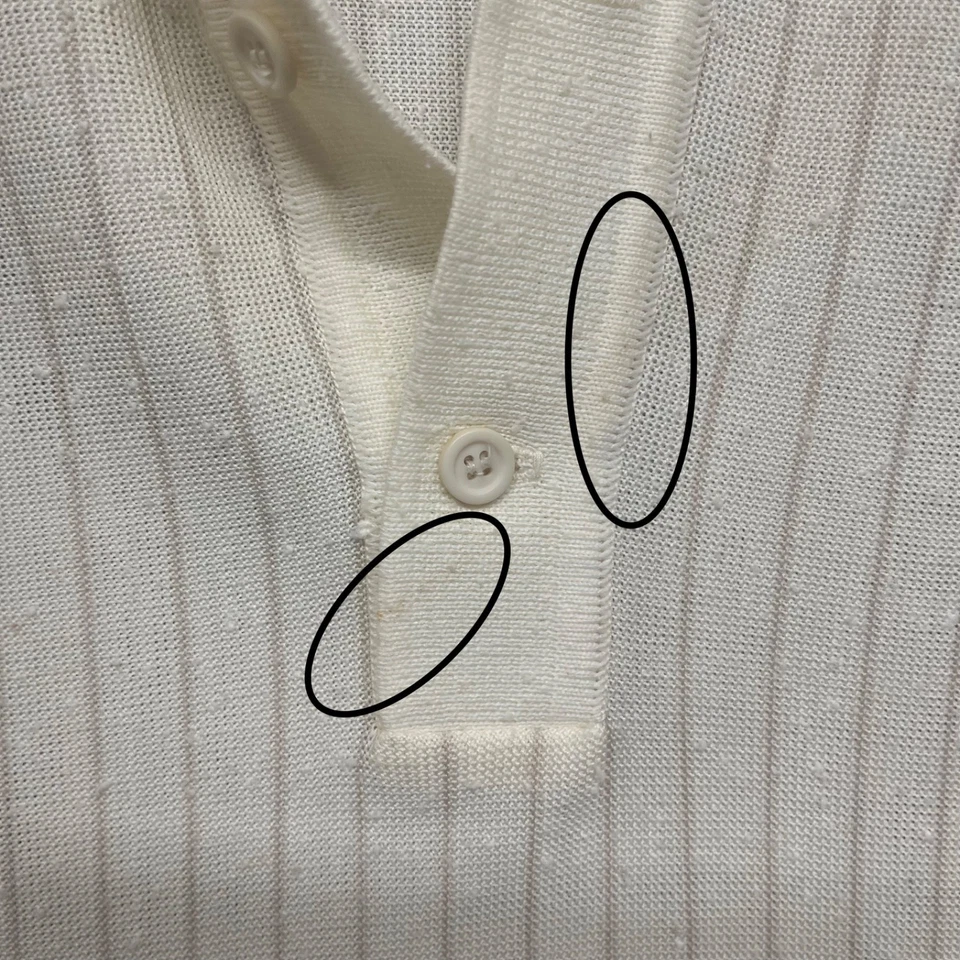 Camisa De Colección Lord Jeff Para Hombres M Marfil Rayas Años 70 80 Retro Polo Dacron Poliéster Foto 4 de 4