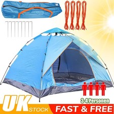3-4 Man Automatic Pop Up Tent Camping Tent Waterproof Outdoor Hiking Travel Tent