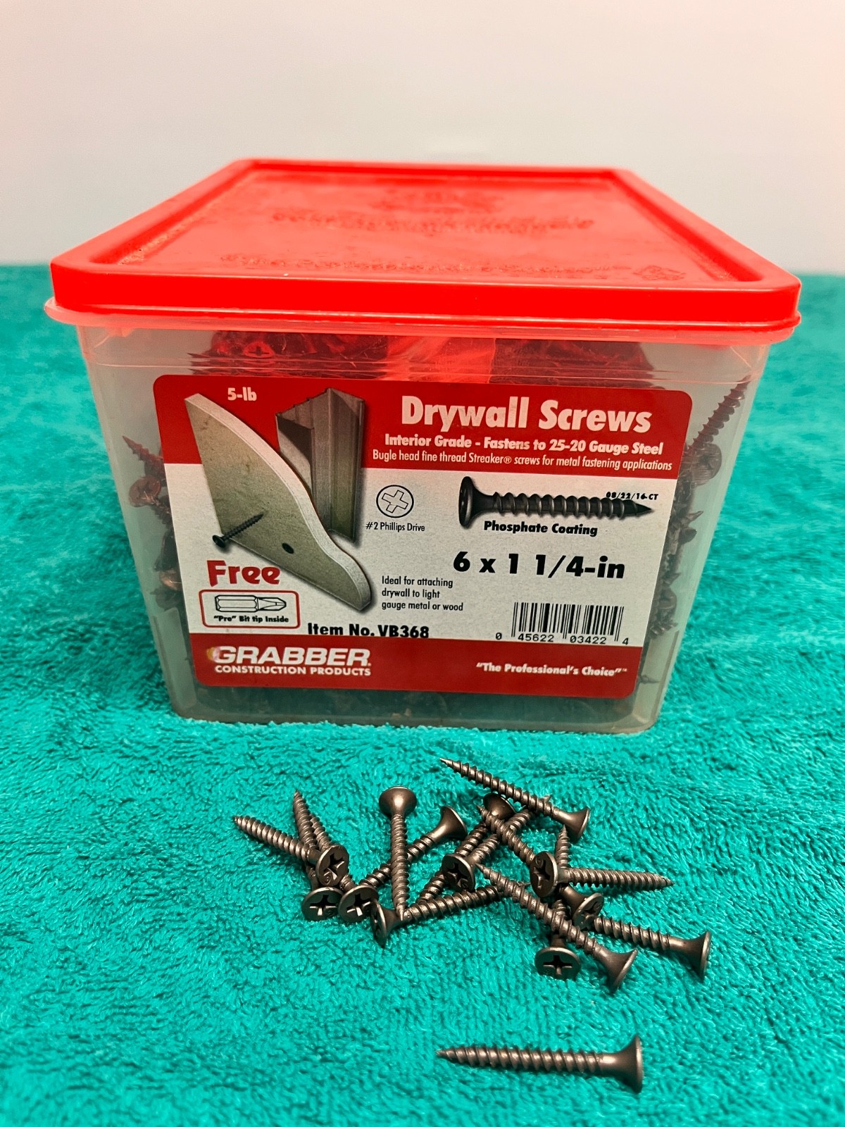 Grabber 6 x 1 1/4" Drywall Screws 5 lbs VB368 Dewalt Milwaukee Bosch 🔥