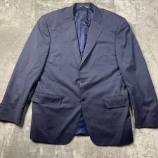 Canali 1934 Men's Navy Blue Wool Pinstripe Sport Coat Blazer US 42R
