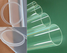 Acrylglas PLEXIGLAS DECKEL ROHR Zuschnitt Fallrohr Röhre Schutzhaube Klar FL25+