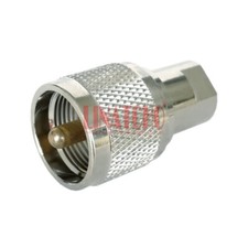RF Coaxial 50ohm Brass Straight UHF M PL259 Male Plug to FME Male Plug Connector