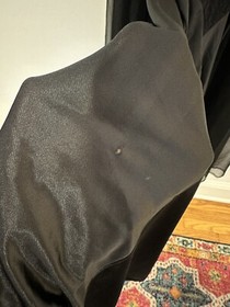VTG Val Mode Satin Black Maxi Lingerie Dressing Night Gown & Robe W/ Lace Detail