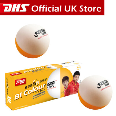 Original DHS Bi-Colour Tischtennisbälle - 10 x 10er Pack = 100 Bälle
