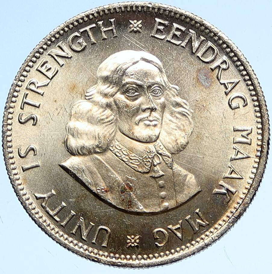 1964 SOUTH AFRICA Queen Elizabeth II Genuine OLD Silver 20 Cents