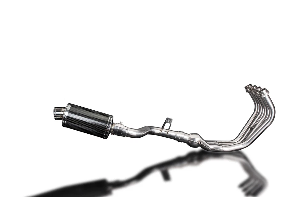 Yamaha FZ6R 2009-2017 полный выхлоп 4-1 9 дюймов овальный углеродный глушитель - Изображение 3 из 4