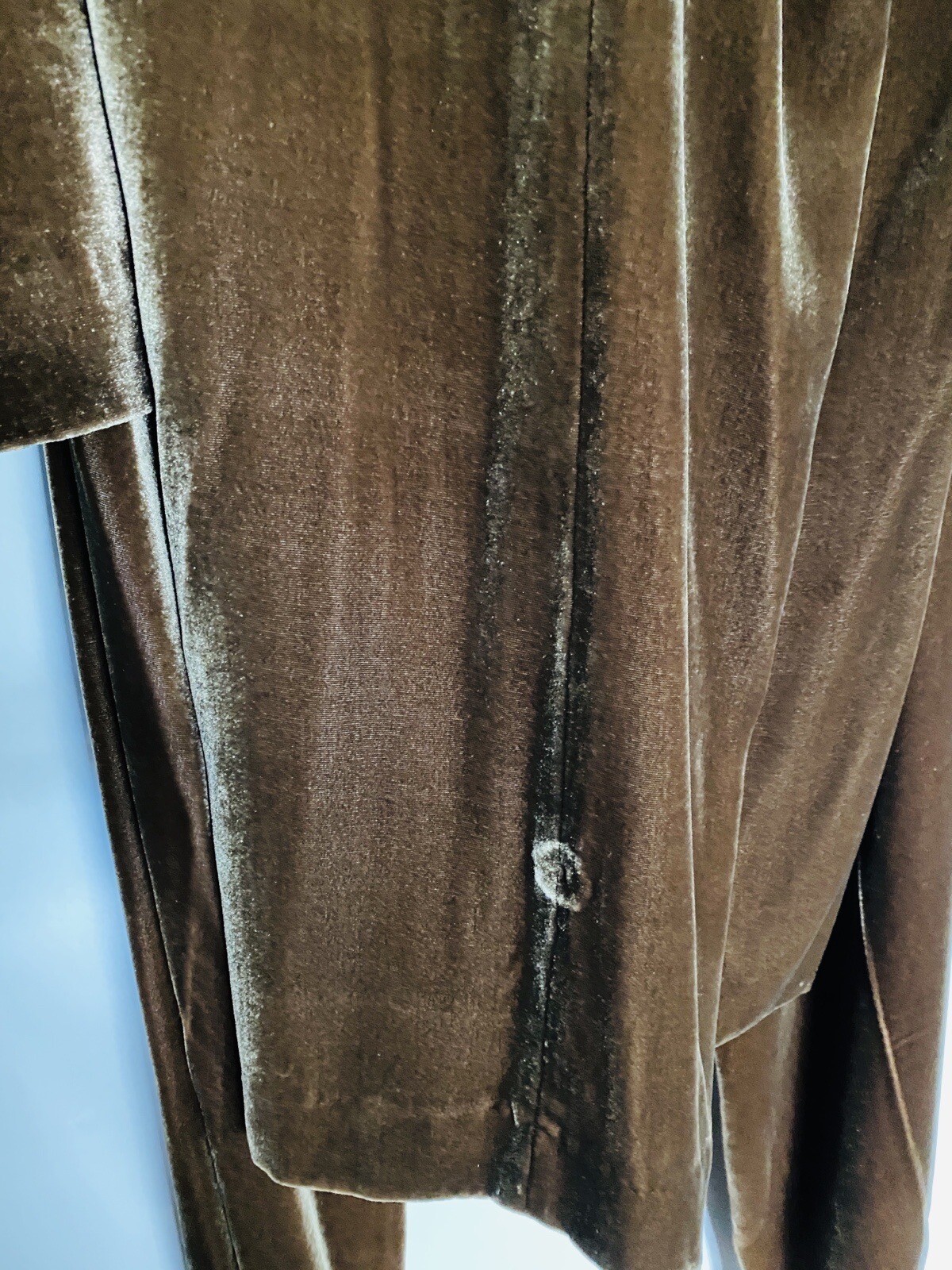 Silk Velvet Suit Jacket Trousers NEW RRP£225 Massimo Dutti Gold Copper Brown image 2