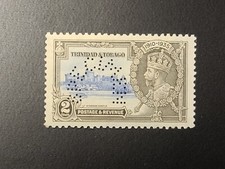 Timbre spécimen jubilé argent Trinité-et-Tobago 1935 Sc 43. SG 239 comme neuf NH