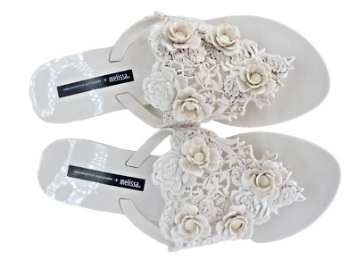 Melissa Alexandre Herchcovitch Sliders Sandalen Zehentrenner Jelly Rosen EUR 38 UK 5