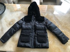 Ice Iceberg Down Puffer Coat Velvet Detail , Size It 44, Uk 12, Rrp £ 500