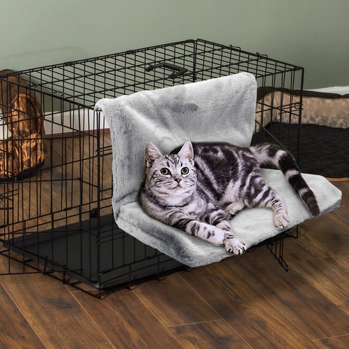 Cat Radiator Beds for Large Cats Grey Pet Kitten Fleece Hanging Basket