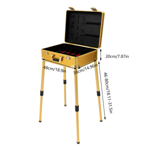 Professional Makeup Train Case 4 in 1 Rolling Cosmetic Trolley Beauty Travel Box - Picture 9 of 24