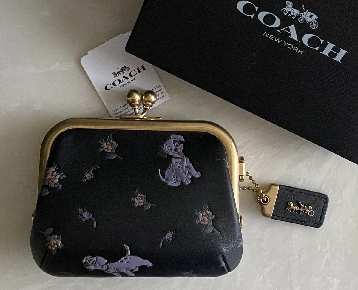 Disney x coach kisslock frame pouch with disney motif Clearance
