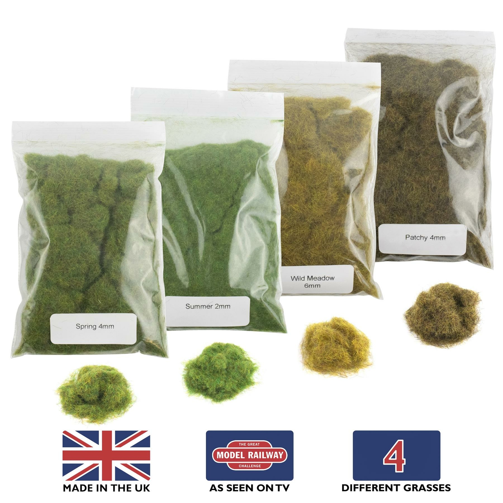 Static Grass Starter Kit 1 – Model Railway Wargame Scenery Terrain Diorama
