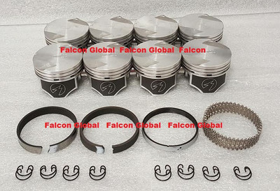 SPEED PRO Hypereutectic Coated Flat Top Pistons+MOLY Rings Kit for Ford 351C 040