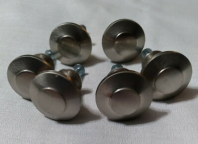 6 Stainless Steel Cabinet/Drawer Pulls Knobs With Screws
