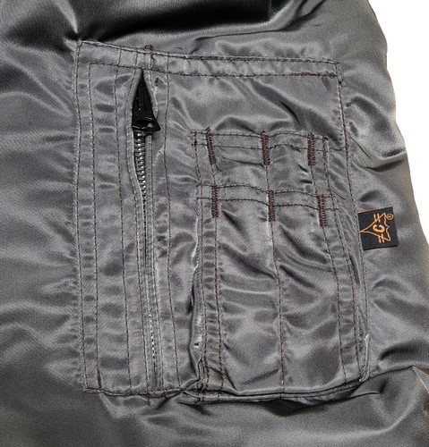 Boots & Braces England Flight Bomber CWU Jacket Olive Bomber Jacket Skull XL Only - Picture 6 of 8