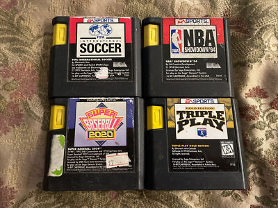 Super Baseball 2020, Triple Play, NBA Showdown 94, FIFA Int. Soccer Sega Genesis