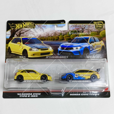 Hot Wheels 2 Pack '99 Honda Civic Type R EK9 & Type R set 1 8 16