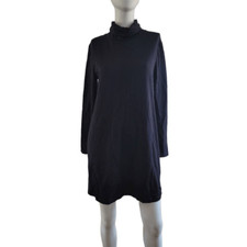 Michael stars womens Sz medium black turtle neck mini sweat dress